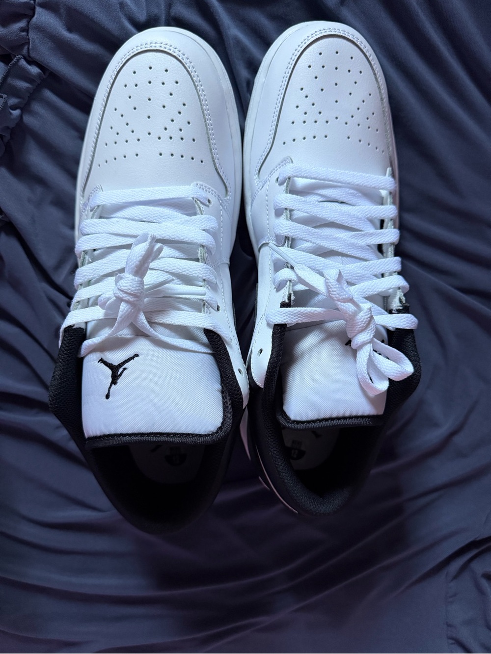 Nike Air Jordan Low-Top Sneakers in White and Black men’s size 12 new no box - Picture 4 of 8
